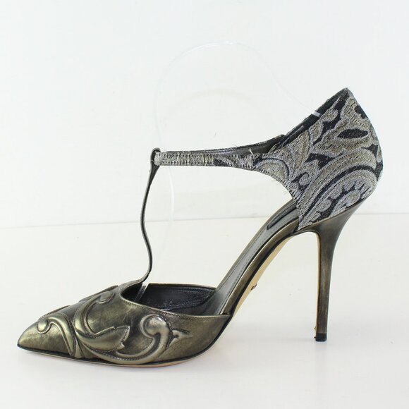 Dolce Gabbana Grey Stiletto Heels (EU 40 / 9 US) - Picture 6 of 12